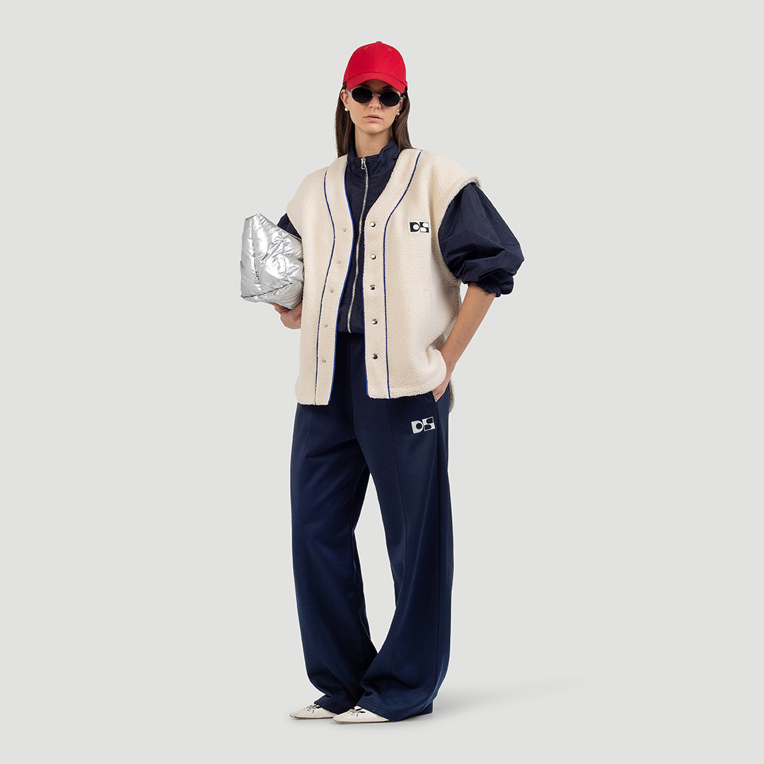 Wide-leg trackpants
