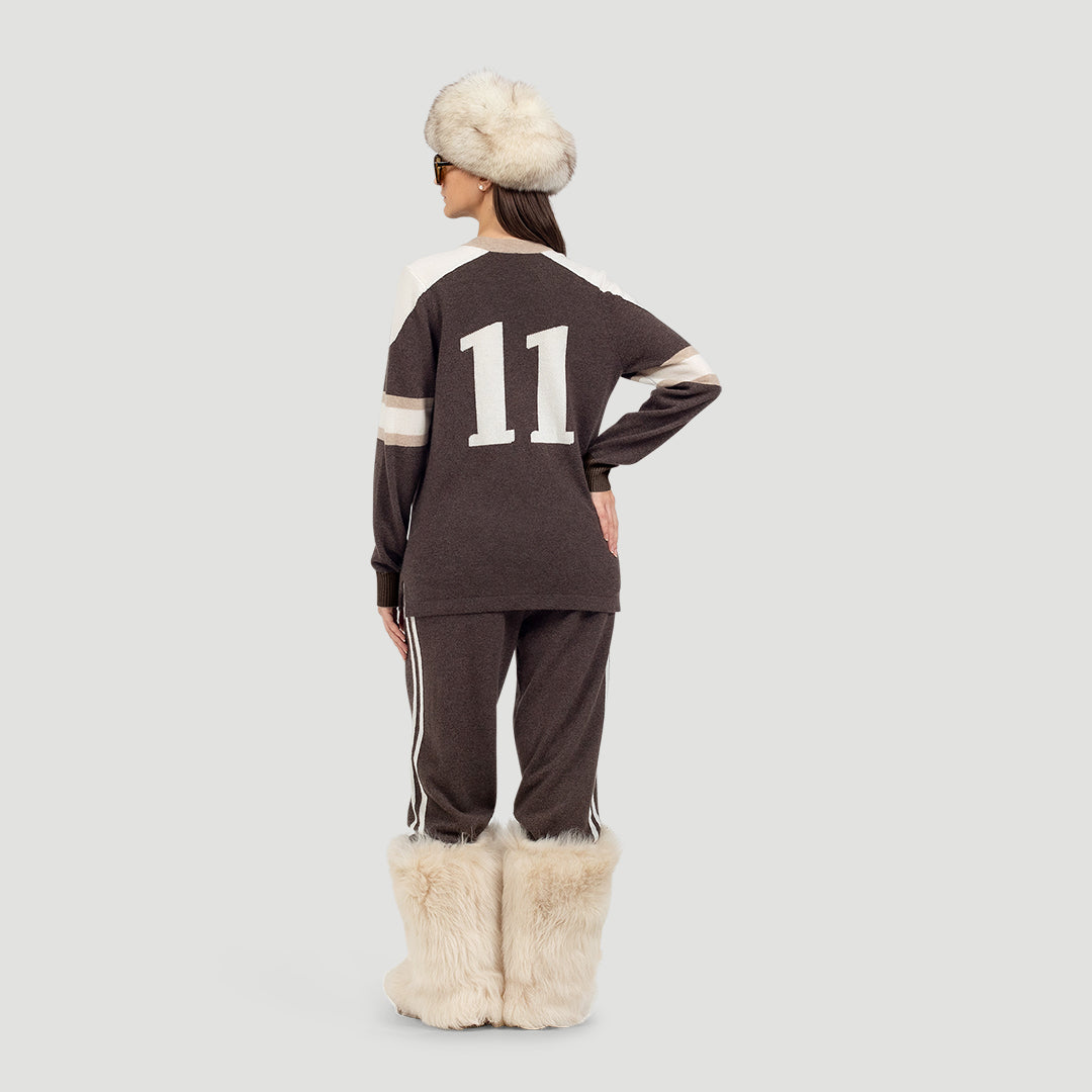 Baseball sweater cashmere