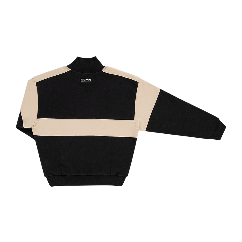 Colourblock cowl sweater
