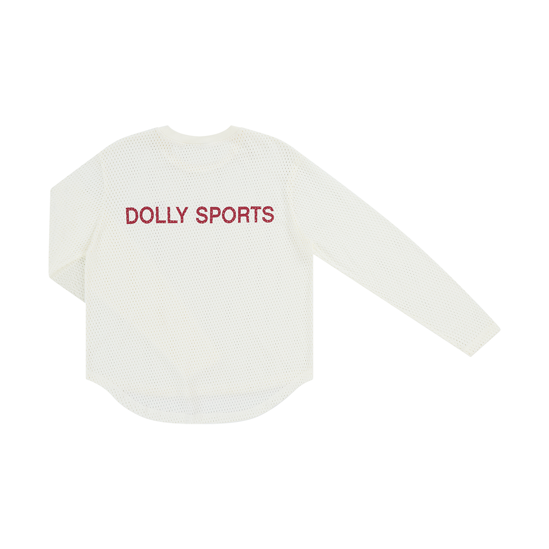Cotton mesh longsleeve
