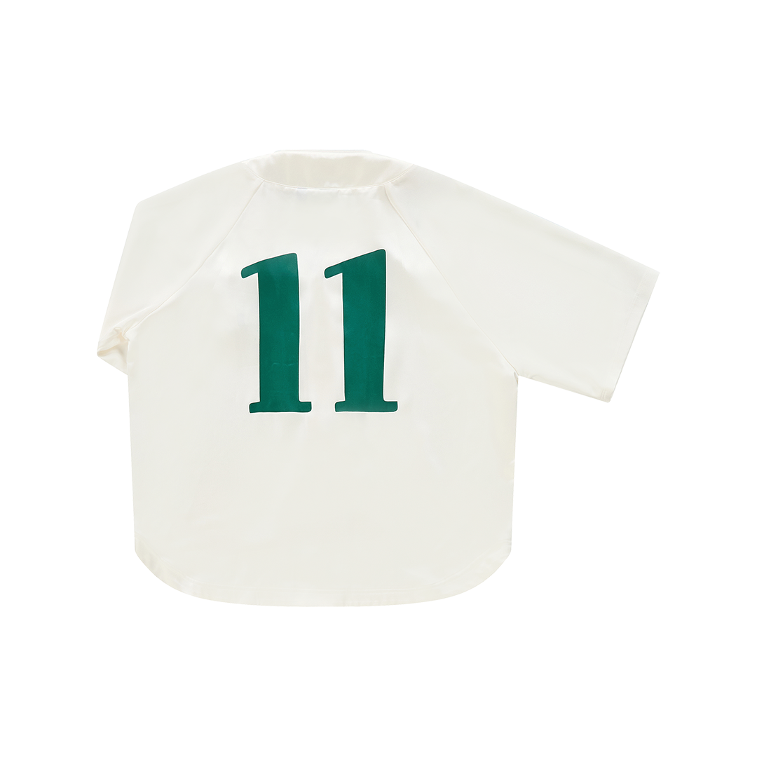 Satin baseball shirt