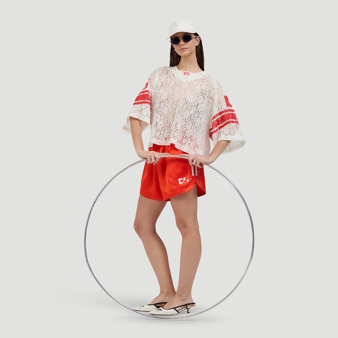 Loose lace tee