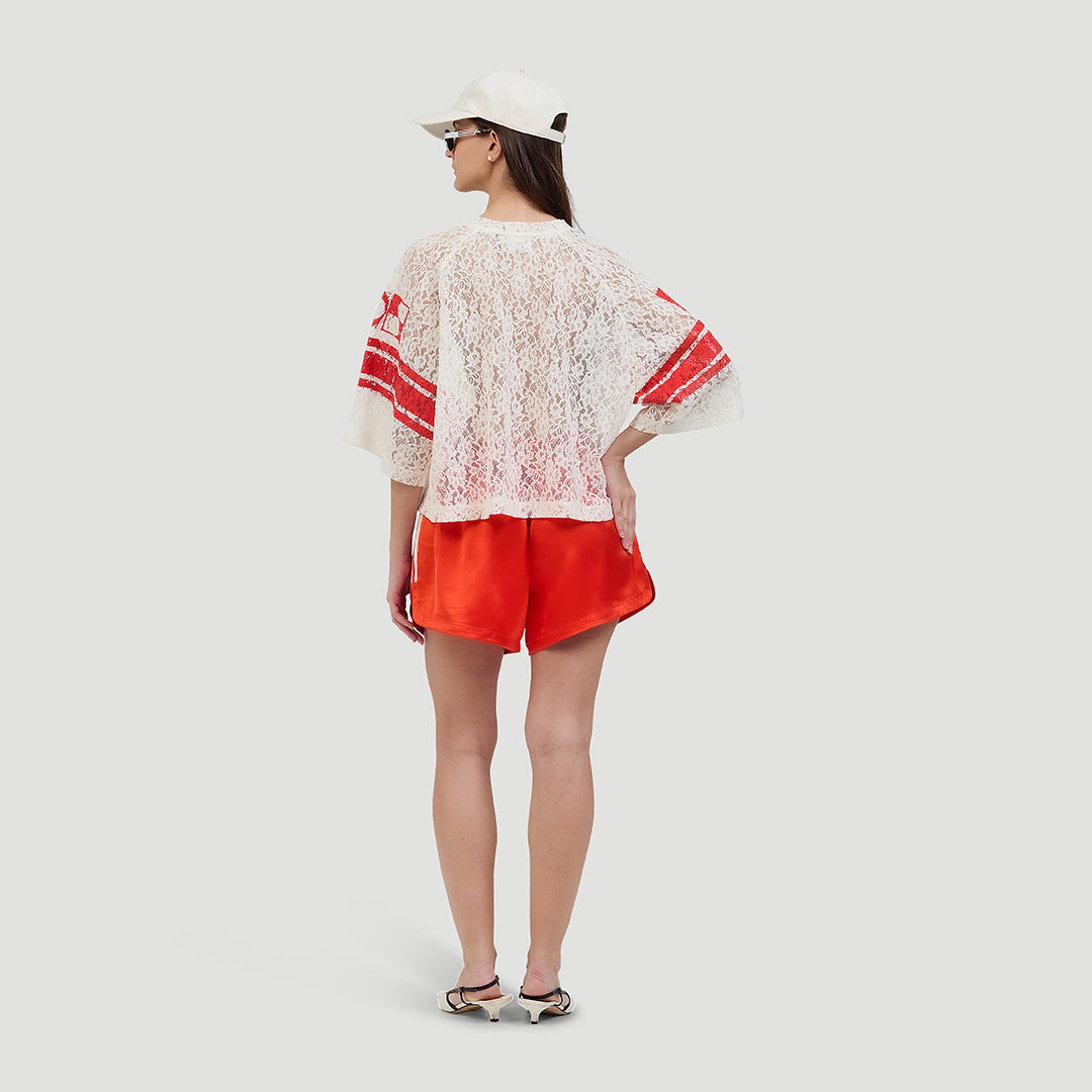 Loose lace tee