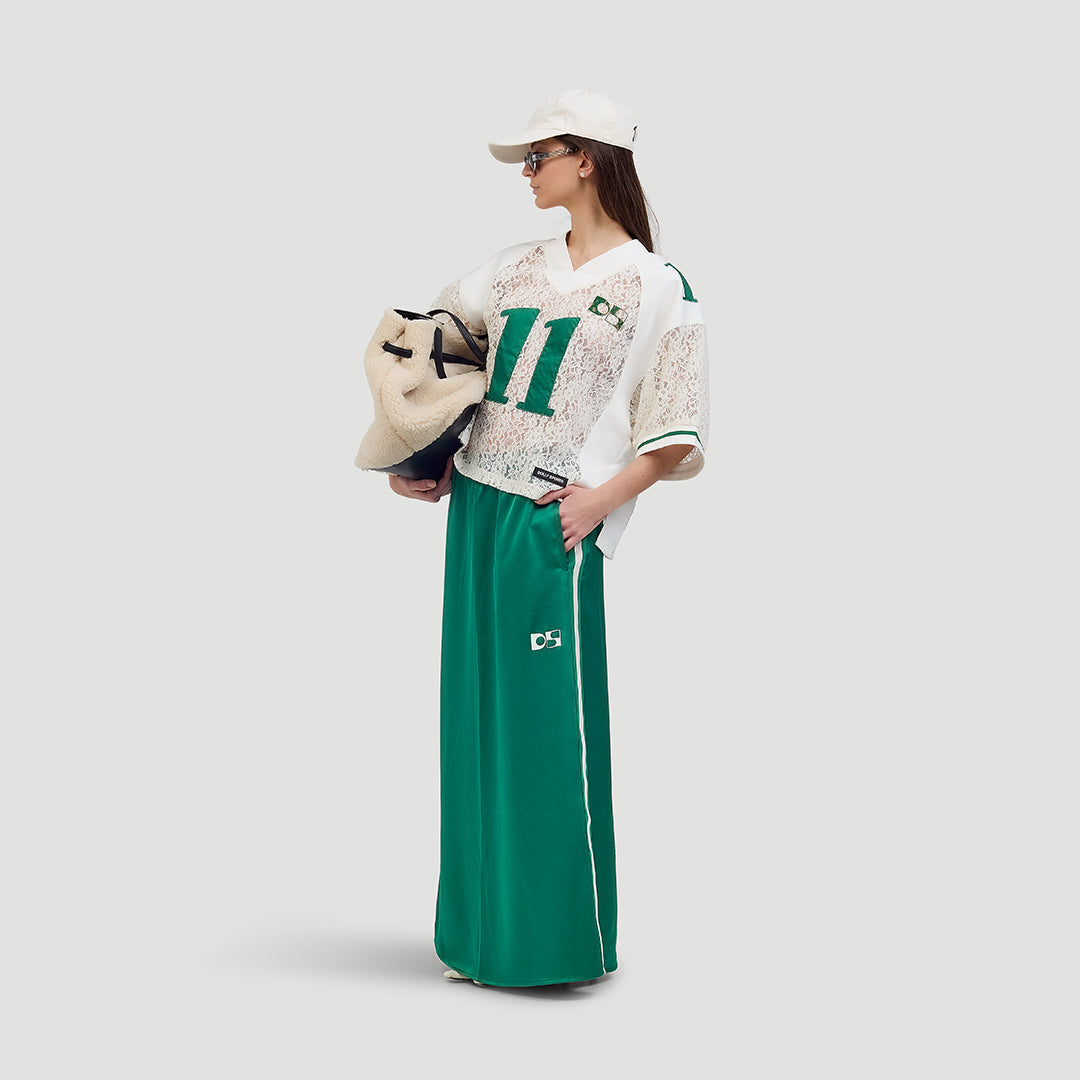 Satin long skirt