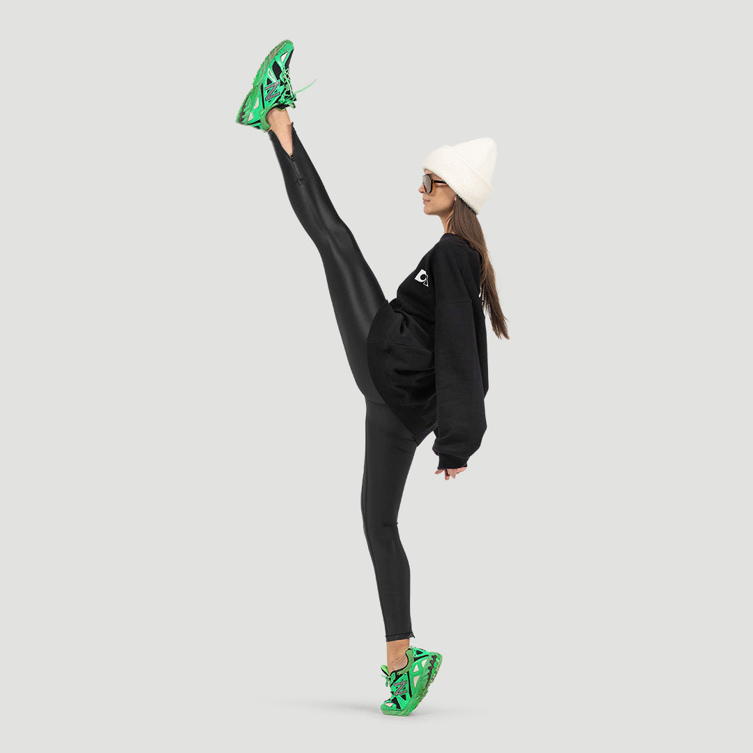 Activewear leggings with zipper