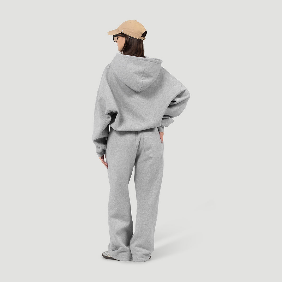Wide-leg trackpants heavyweight cotton