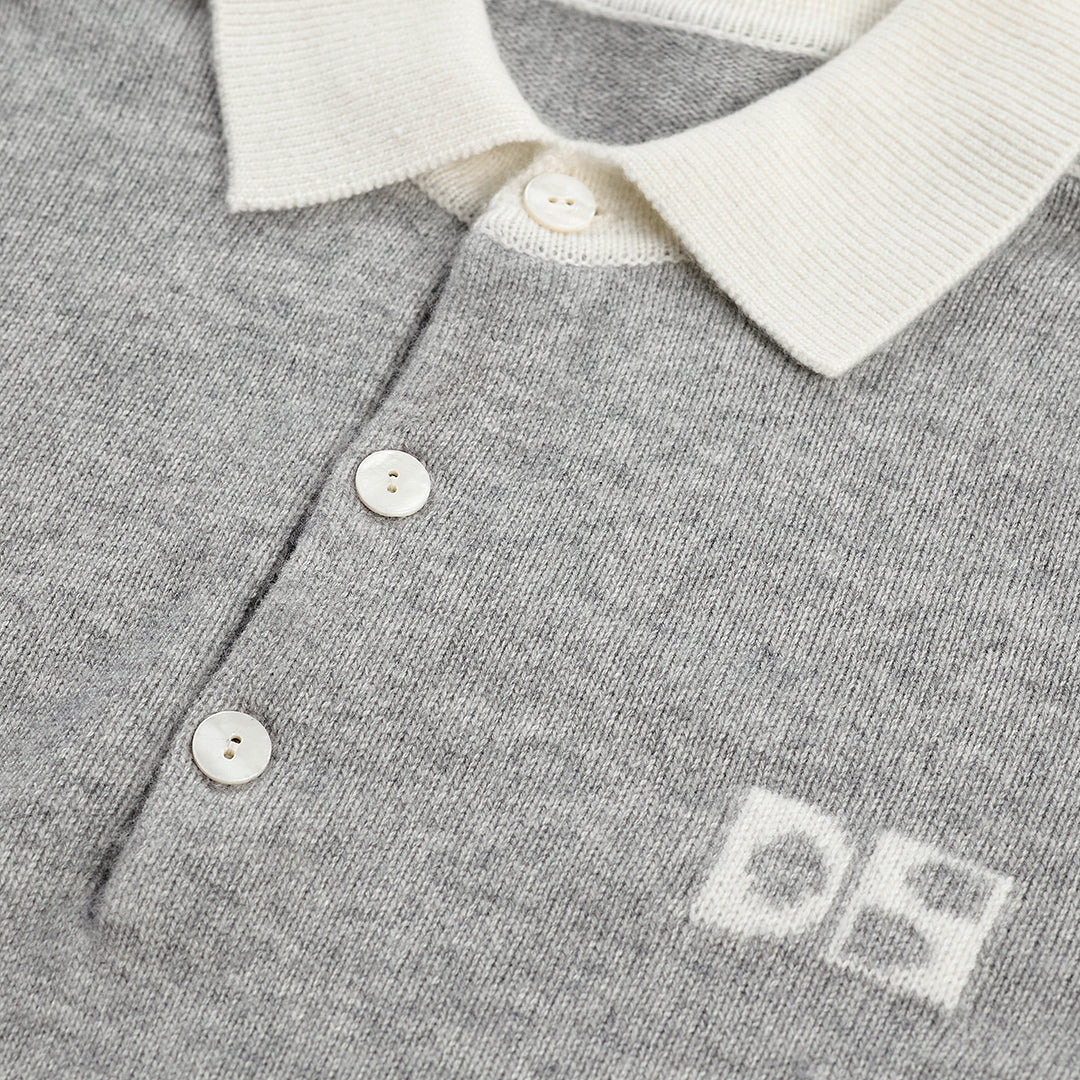 Polo pull woolblend