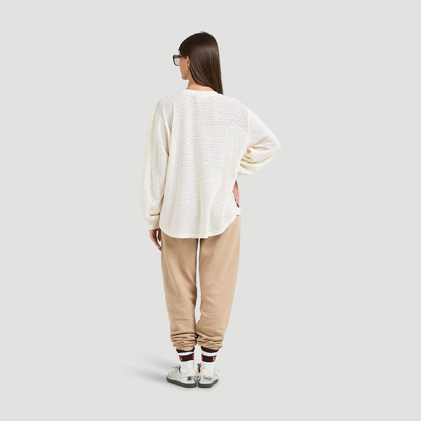 Cotton mesh longsleeve