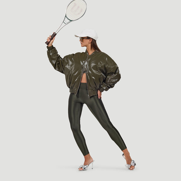 Cropped bomber jacket