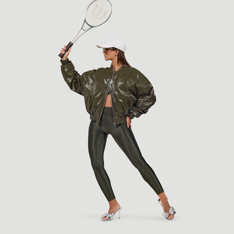 Cropped bomber jacket