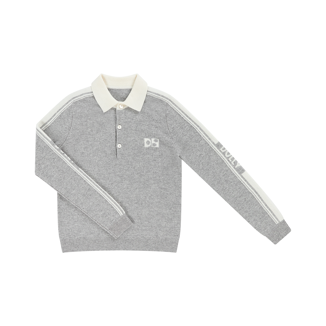 Polo pull woolblend