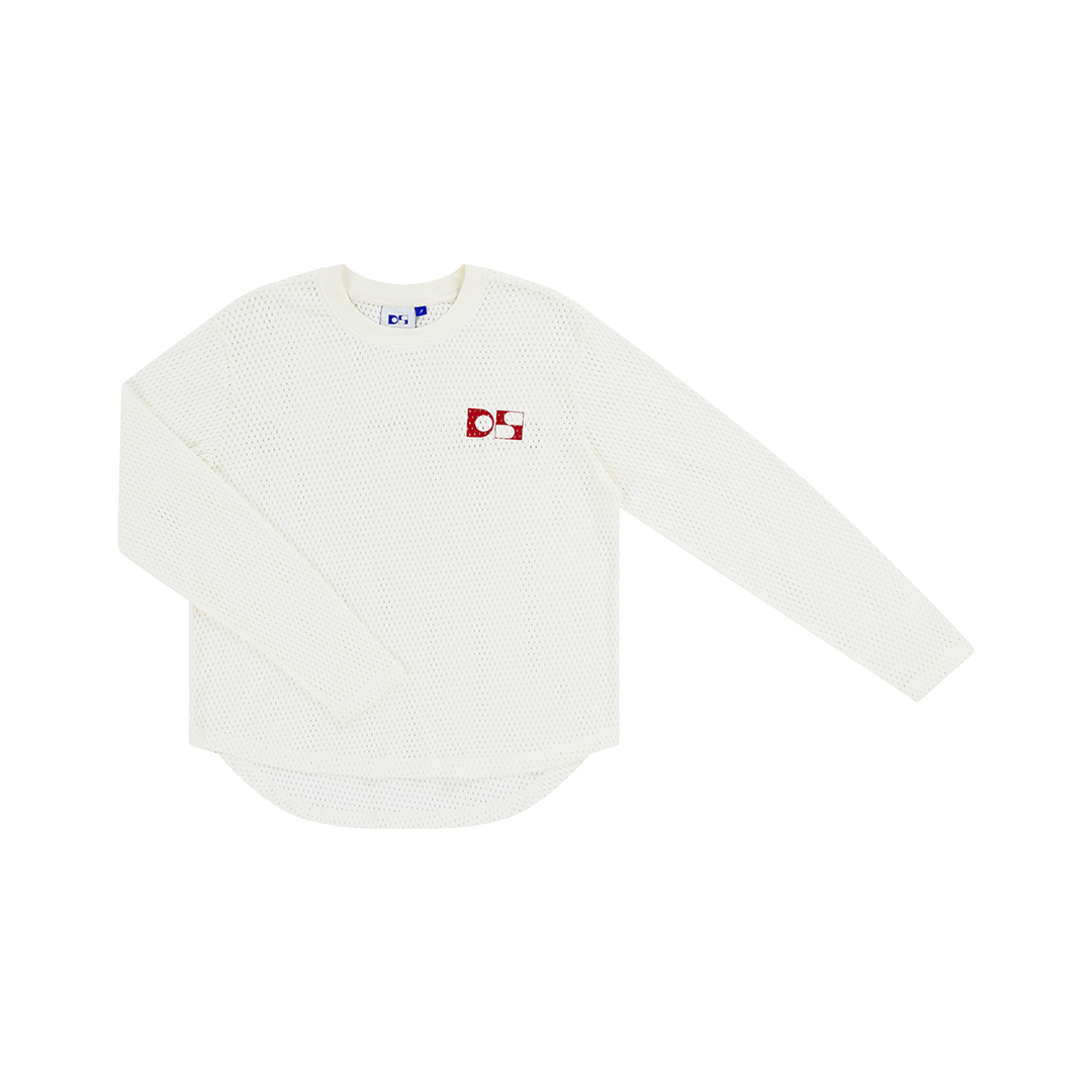 Cotton mesh longsleeve