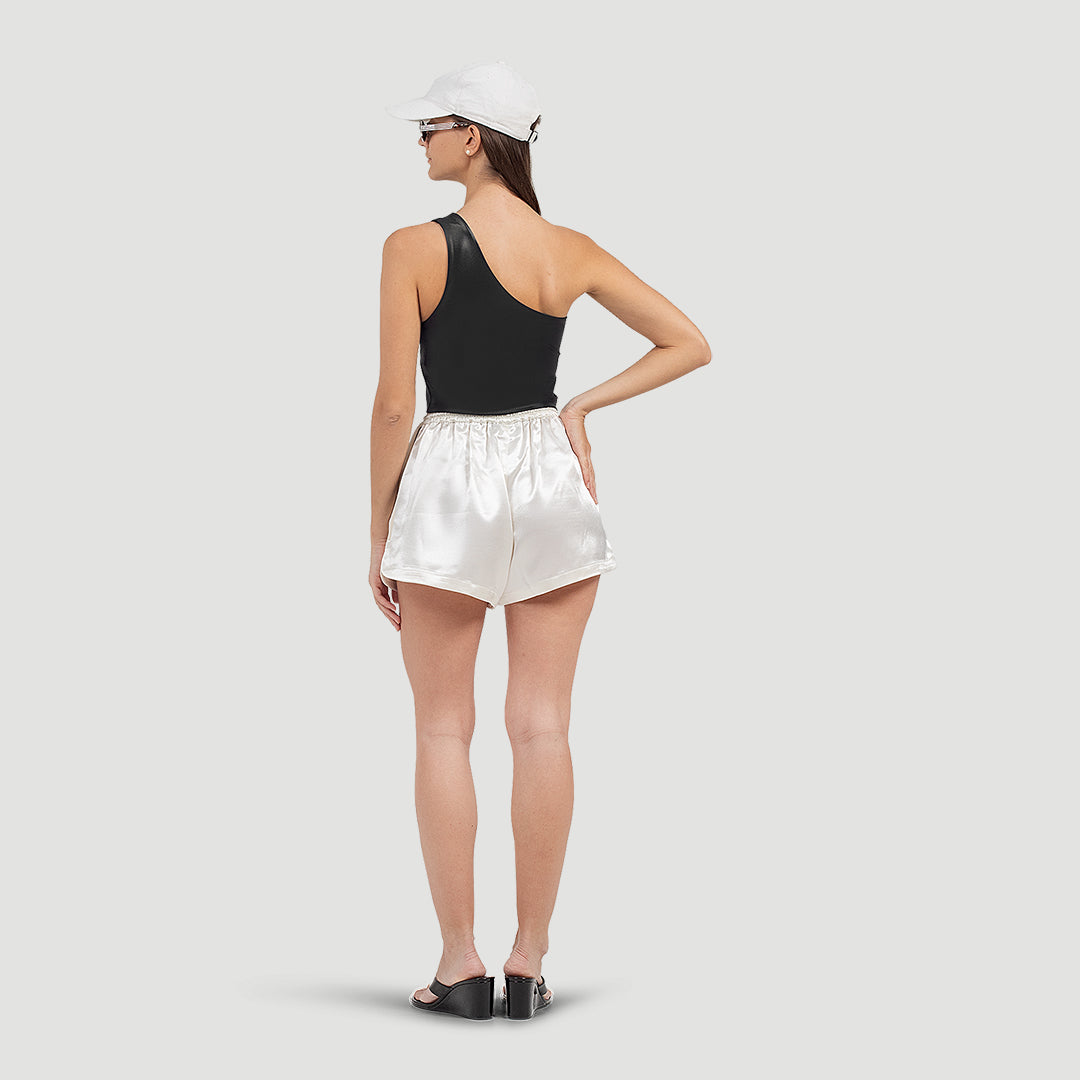 Satin running shorts