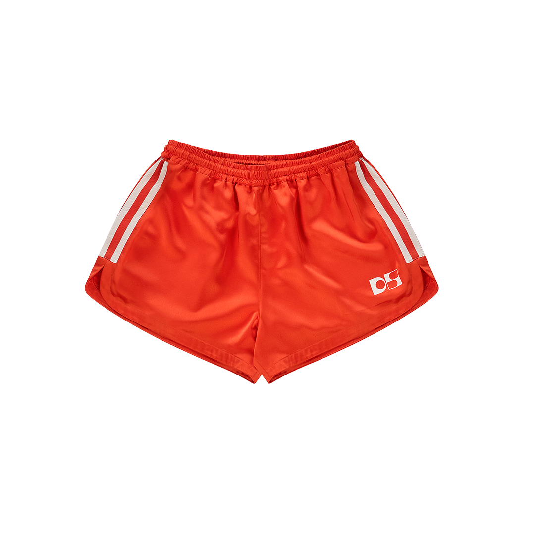 Satin running shorts