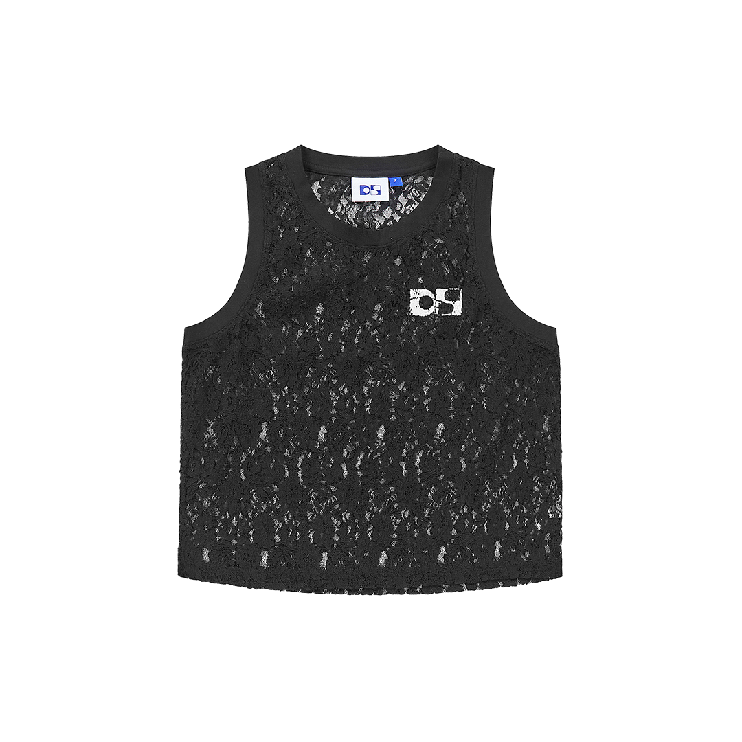 Cropped lace tank