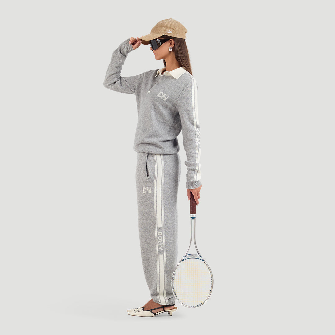Team Dolly striped trackpants woolblend