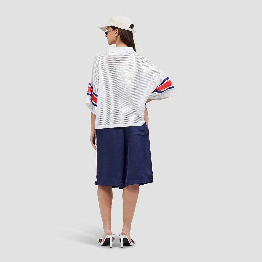 Satin oversized short