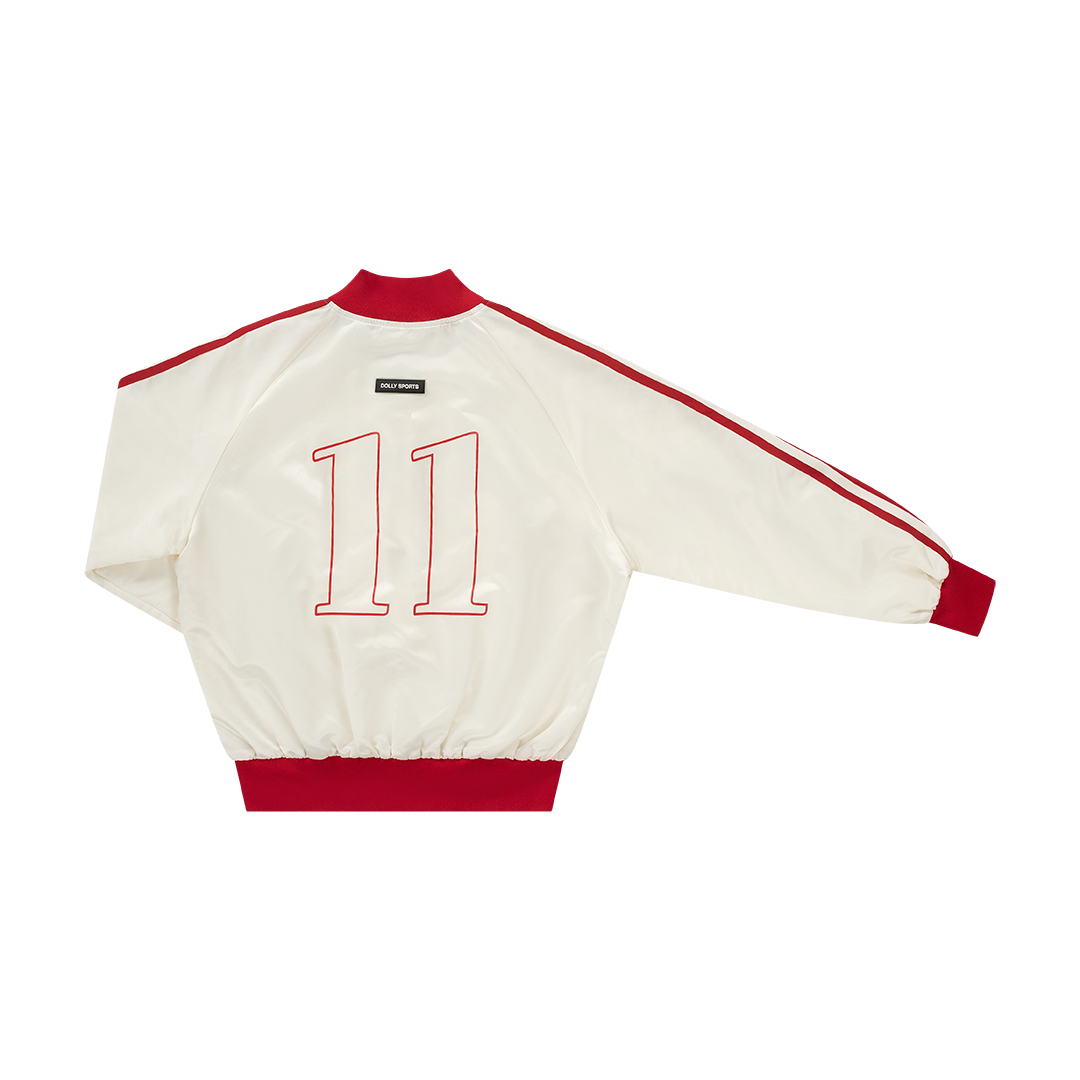 Satin baseball jacket