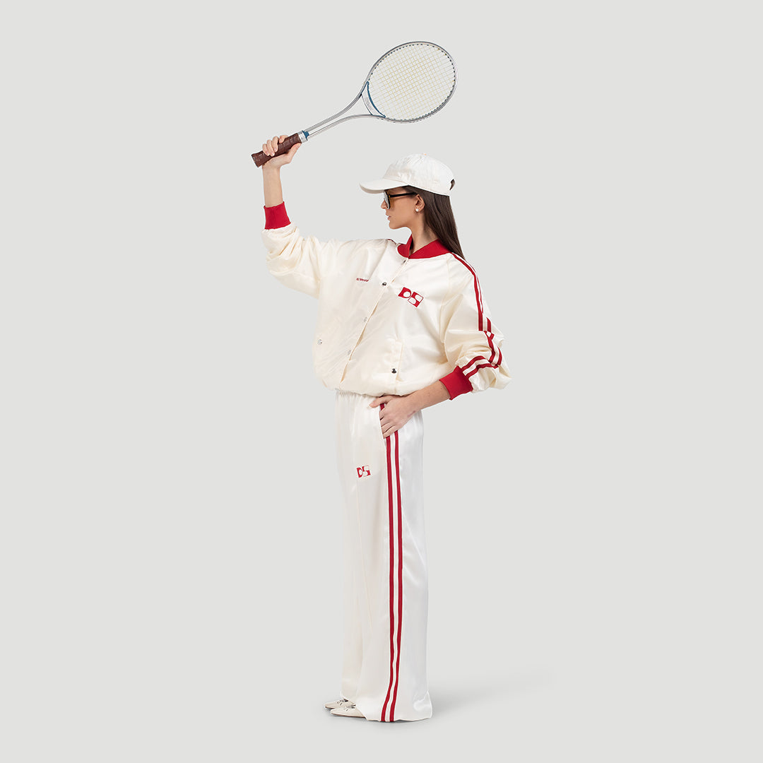 Satin baseball jacket