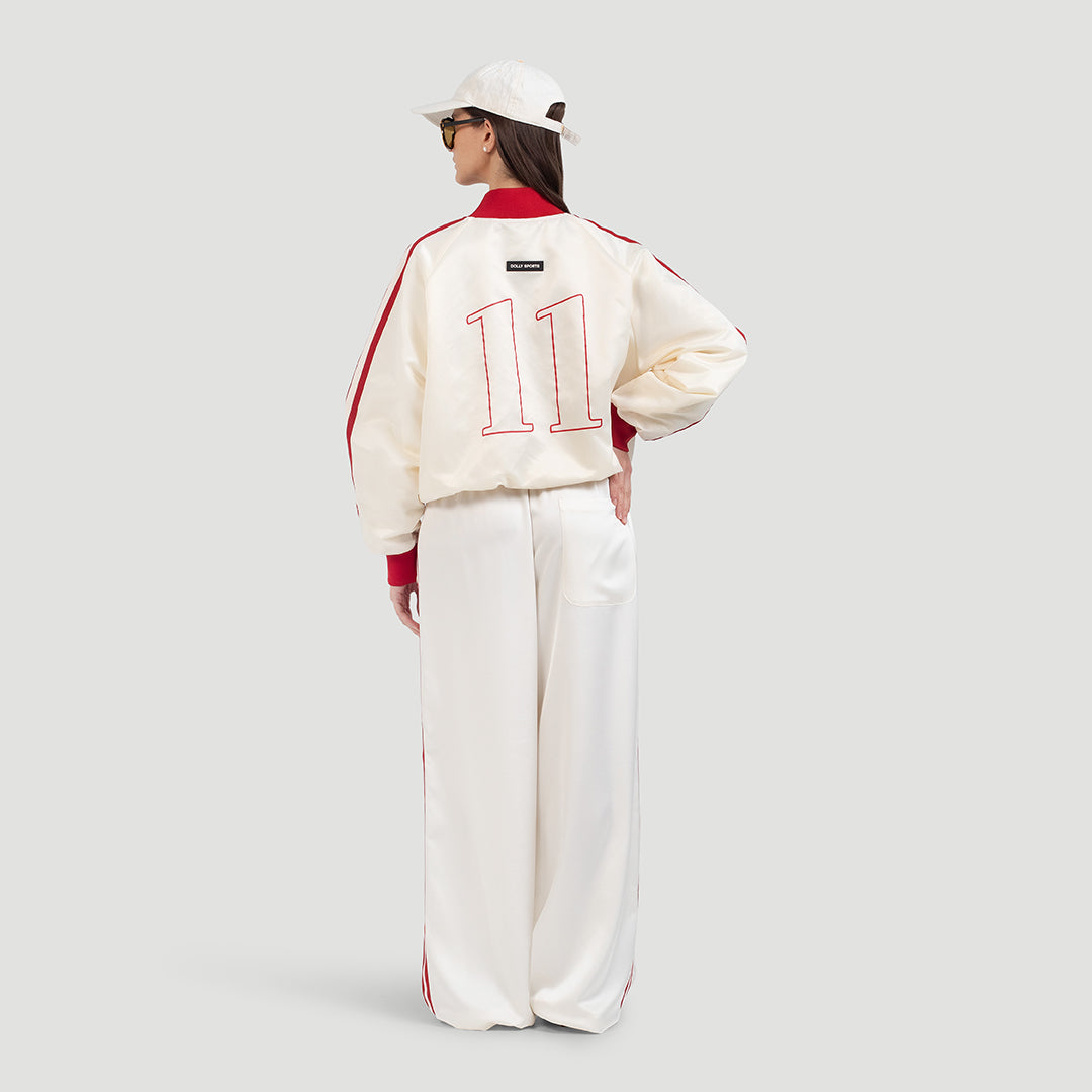 Satin baseball jacket