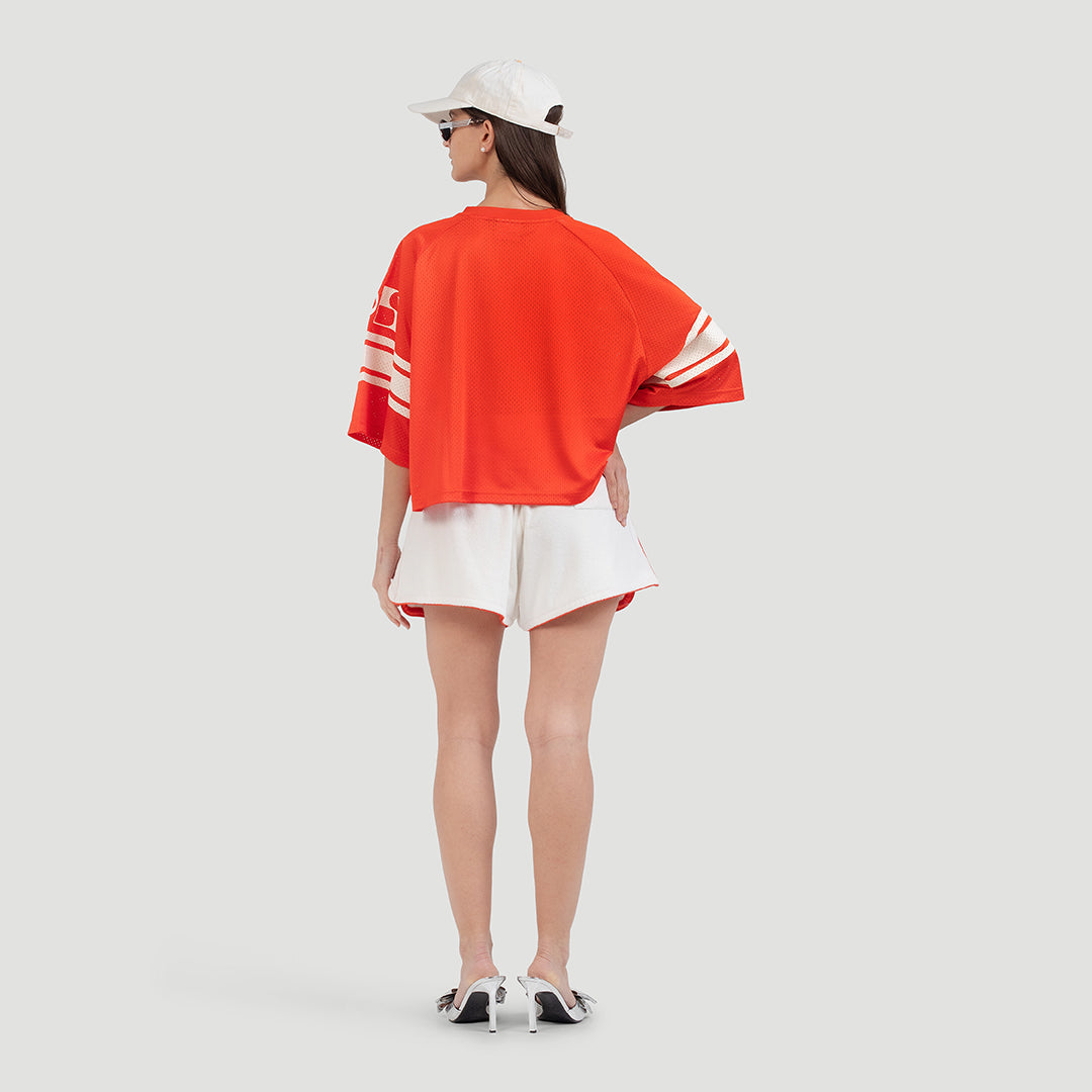 Loose mesh tee