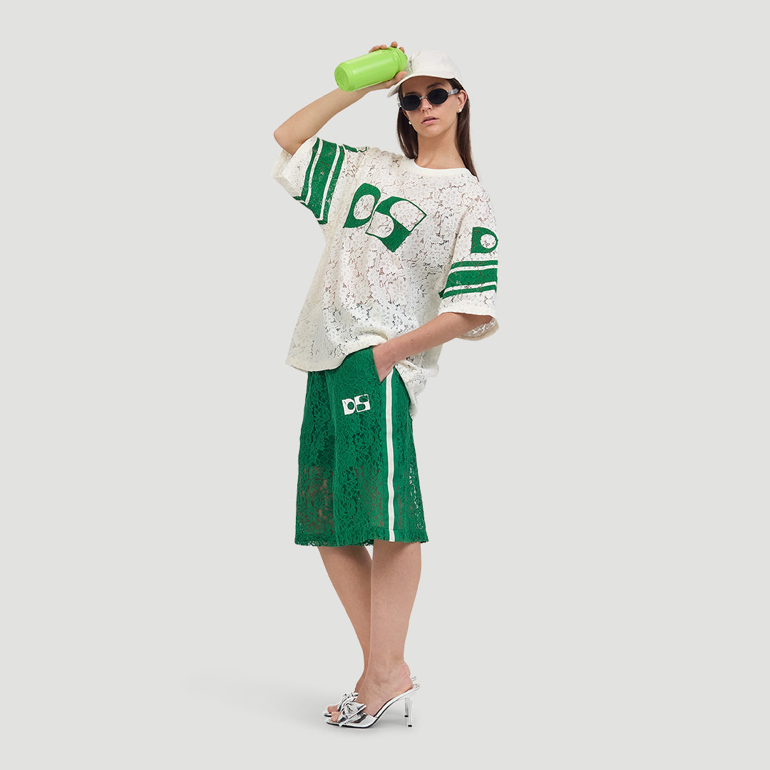 Lace football tee
