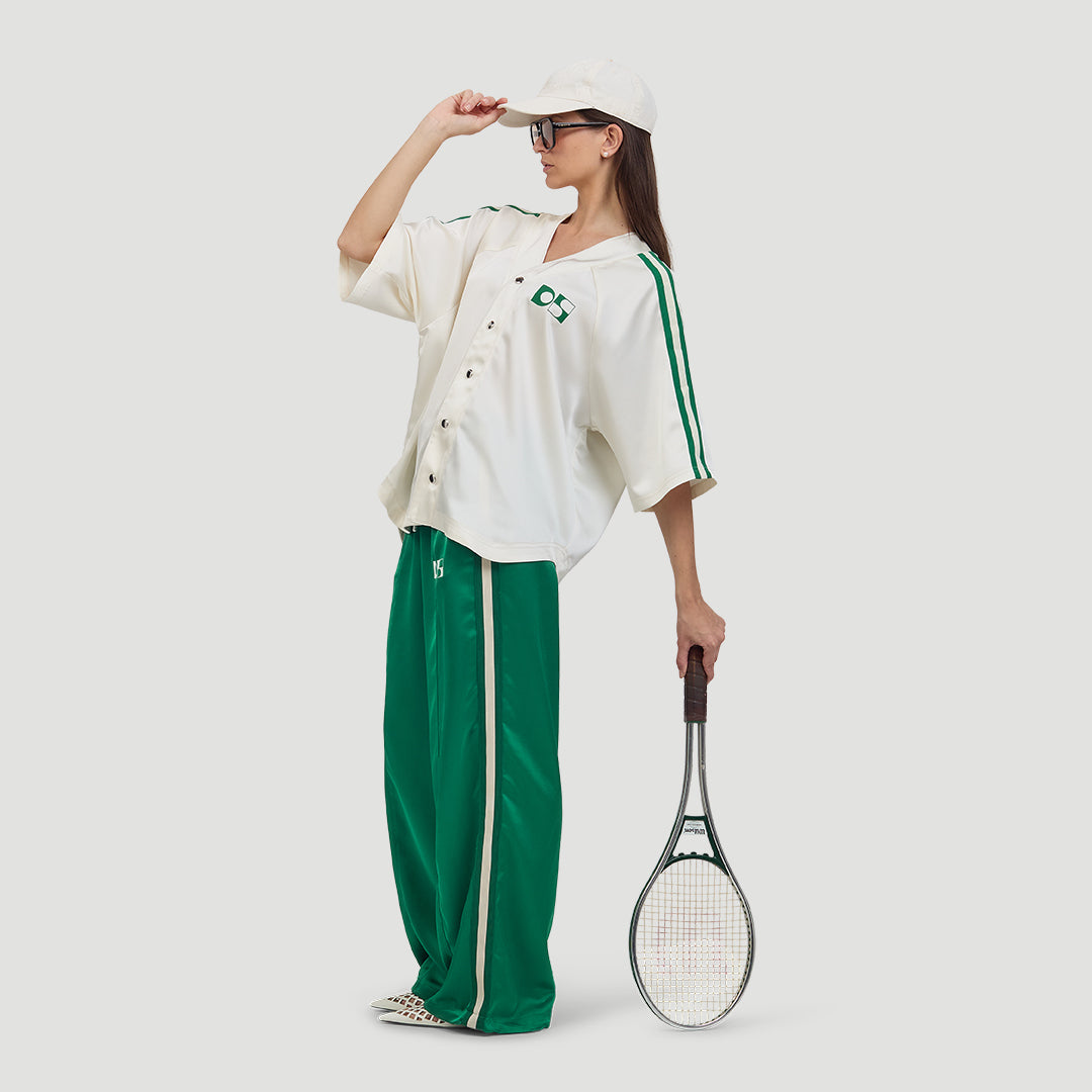 Satin baseball shirt
