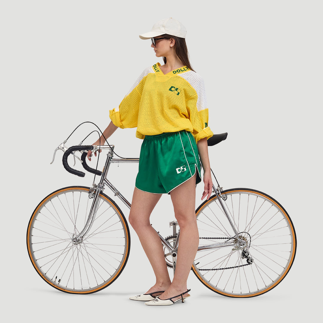 Satin running shorts