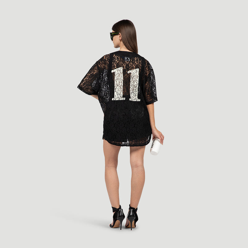 Lace baseball shirt
