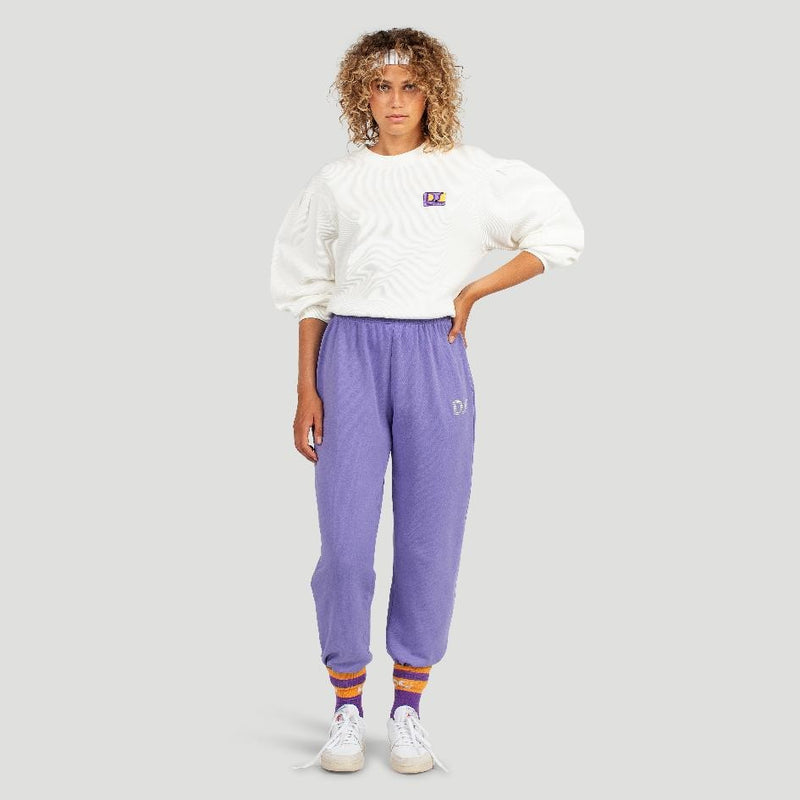 Puffed sleeve rib crewneck