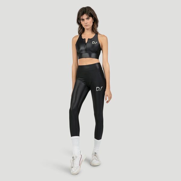 Active sportslegging with zipper